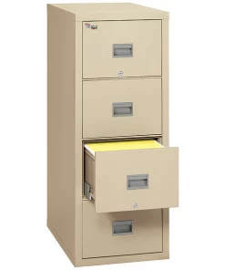 Fireking 17-3/4" W 4 Drawer File Cabinet, Parchment, Letter