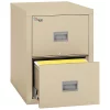Fireking 20-13/16" W 2 Drawer File Cabinet, Parchment, Legal