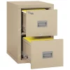 Fireking 17-3/4" W 2 Drawer File Cabinet, Parchment, Legal/Letter