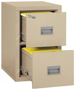 Fireking 17-3/4" W 2 Drawer File Cabinet, Parchment, Legal/Letter