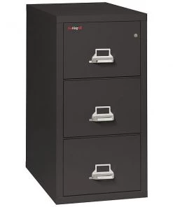 Fireking 20-13/16" W 3 Drawer File Cabinet, Black, Legal