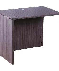 Boss Desk Return, Laminate Base, Driftwood Frame, Laminate Frame, Driftwood Base, Driftwood