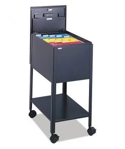 Safco 13-1/2" W Standard Locking Tub File, Black, Letter