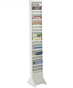 Safco Steel Magazine Rack, 23 Compartments,