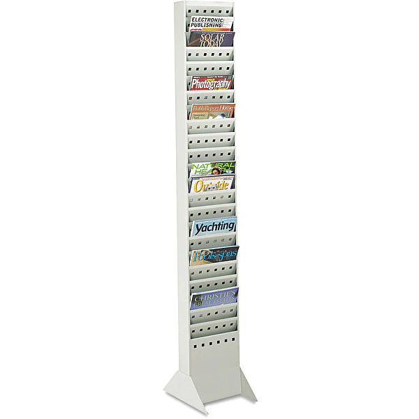 Safco Steel Magazine Rack, 23 Compartments,