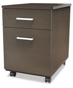 Linea Italia. 2 Drawer Trento Line Mobile Pedestal File, Box/Fil, Mocha