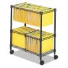 Safco 25-3/4" W Rolling File Cart, Black