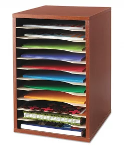 Safco Wood Desktop Literature Sorter, 11 Sectio