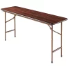 Alera Rectangle Folding Table, 59.78" W, 17.75" L, 29.13" H, Mahogany Top, Laminate