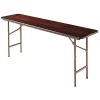 Alera Rectangle Folding Table, 71.78" W, 17.75" L, 29.13" H, Mahogany Top, Laminate