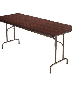 Alera Rectangle Folding Table, 71.78" W, 29.78" L, 29.13" H, Mahogany Top, Laminate