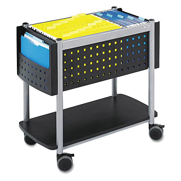 Safco 28" W Open Top Mobile File, Legal/Letter