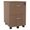 Alera 15.38" W 2 Drawer File Pedestal, Modern Walnut, Legal/Letter