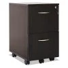 Alera 15.38" W 2 Drawer File Pedestal, Espresso, Legal/Letter