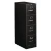 Hon 18-1/4" W 4 Drawer File Cabinet, Black, Legal