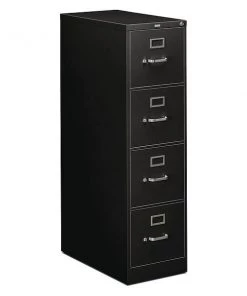 Hon 18-1/4" W 4 Drawer File Cabinet, Black, Legal