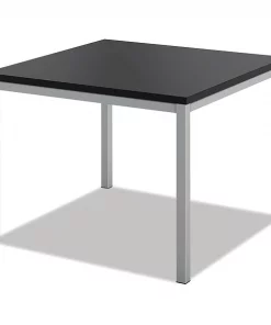 Hon Square Occasional Table, 24" X 24" X 17.63", Black Top, Melamine