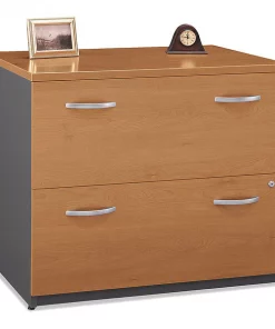 Bush 35-3/4" W 2 Drawer Commercial File Cabinet, Natural Cherry, A4/Legal/Letter