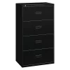Hon 30" W 4 Drawer File Cabinet, Black, A4/Legal/Letter