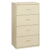 Hon 36" W 4 Drawer File Cabinet, Putty, A4/Legal/Letter