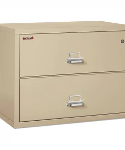 Fireking 37-1/2" W 2 Drawer File Cabinet, Parchment, Legal/Letter