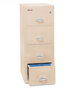 Fireking 17-11/16" W 4 Drawer File Cabinet, Parchment, Letter
