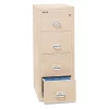 Fireking 20-13/16" W 4 Drawer File Cabinet, Parchment, Legal