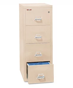Fireking 20-13/16" W 4 Drawer File Cabinet, Parchment, Legal