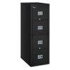 Fireking 17-3/4" W 4 Drawer File Cabinet, Black, Legal/Letter