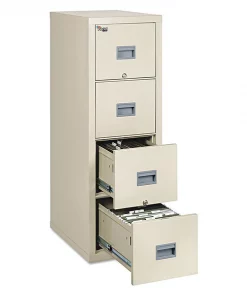 Fireking 17-3/4" W 4 Drawer File Cabinet, Parchment, Legal/Letter