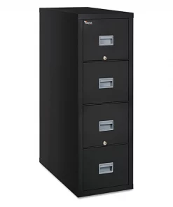 Fireking 20-13/16" W 4 Drawer File Cabinet, Black, Legal