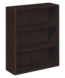 Hon Wood Bookcase, Three Shelf, 36w x 13 1/8d x 43 3/8h, Mahogany