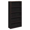 Hon Wood Bookcase, Five Shelf, 36w x 13 1/8d x 71h, Mahogany