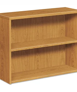 Hon Laminate Bookcase, Two-Shelf, 36w x 13-1/8d x 29-5/8h, Harvest