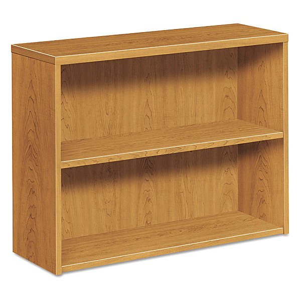 Hon Laminate Bookcase, Two-Shelf, 36w x 13-1/8d x 29-5/8h, Harvest