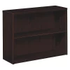 Hon Laminate Bookcase, Two-Shelf, 36w x 13-1/8d x 29-5/8h, Mahogany