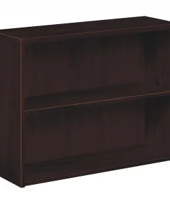 Hon Laminate Bookcase, Two-Shelf, 36w x 13-1/8d x 29-5/8h, Mahogany