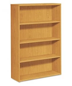 Hon Laminate Bookcase, Four-Shelf, 36w x 13-1/8d x 57-1/8h, Harvest
