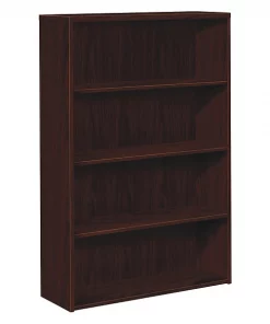 Hon Laminate Bookcase, Four-Shelf, 36w x 13-1/8d x 57-1/8h, Mahogany