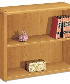 Hon Wood Bookcase, Two Shelf, 36w x 13 1/8d x 29 5/8h, Harvest