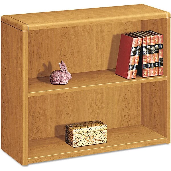 Hon Wood Bookcase, Two Shelf, 36w x 13 1/8d x 29 5/8h, Harvest
