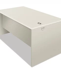 Desk Shell, 60" W, 30" H, Light Gray/Silver, Honeycomb-Core Steel