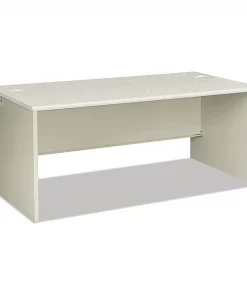 Desk Shell, 72" W, 30" H, Light Gray/Silver, Honeycomb-Core Steel