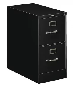 Hon 15" W 2 Drawer File Cabinet, Black, Letter