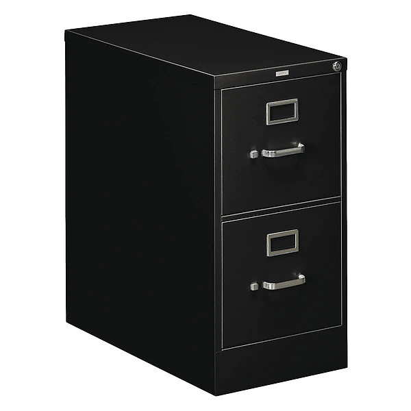 Hon 15" W 2 Drawer File Cabinet, Black, Letter