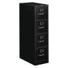Hon 4 Drawer File Cabinet, Black, Letter