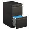 Hon 15" W 2 Drawer Mobile Pedestal, Charcoal, Letter