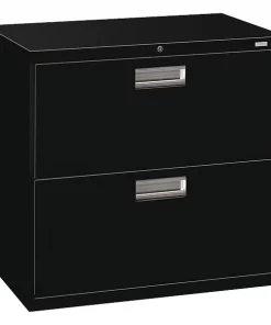 Hon 30" W 2 Drawer File Cabinet, Black, A4/Legal/Letter