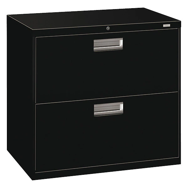 Hon 30" W 2 Drawer File Cabinet, Black, A4/Legal/Letter
