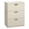 Hon 30" W 3 Drawer File Cabinet, Light Gray, A4/Legal/Letter